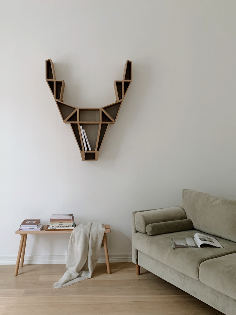 BEdesign Deer Shelf Oak Living Room